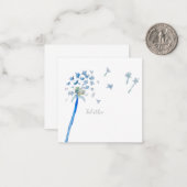 Dandelion Custom Flat Note-kaart Notitiekaartje (Voorkant / Achterkant in situ)