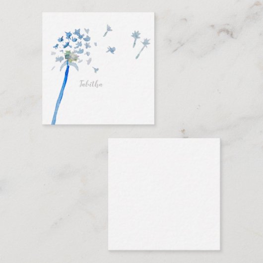 Dandelion Custom Flat Note-kaart Notitiekaartje (Voorkant / Achterkant)