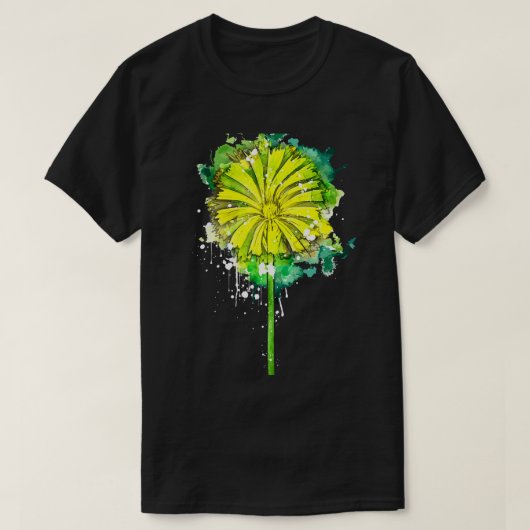 Dandelion dandelion flower botanist waterverf sum t-shirt (Design voorkant)