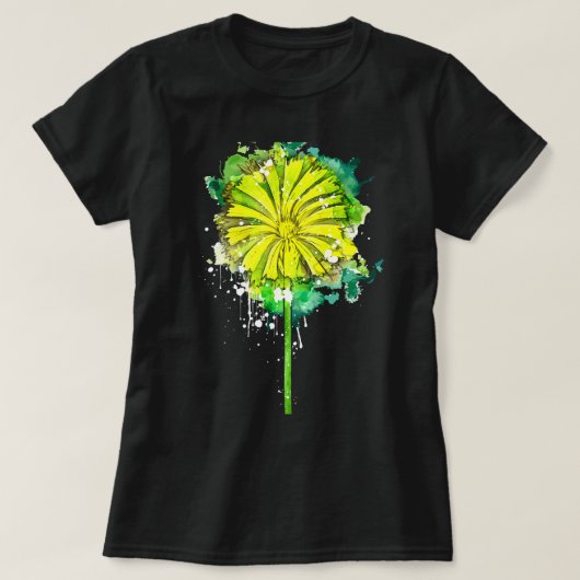 Dandelion dandelion flower botanist waterverf sum t-shirt (Design voorkant)