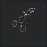 Dandelion Draairy Flower Floral Draairy Tree Vierkante Sticker<br><div class="desc">dandelion draairy flower floral draairairy tree</div>