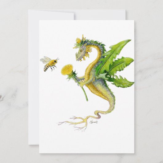 Dandelion Dragon & Bee-kaart Bedankkaart (Voorkant)