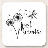 Dandelion Dragonfly enkel Breathe Bier Onderzetter (Voorkant)