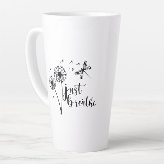 Dandelion Dragonfly enkel Breathe Latte Mok (Linkerhoek)