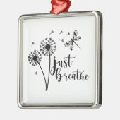 Dandelion Dragonfly enkel Breathe Metalen Ornament (Links)