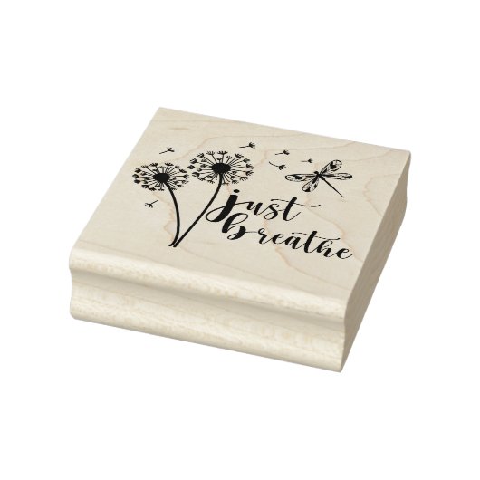 Dandelion Dragonfly enkel Breathe Rubberstempel (Stempel)