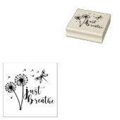 Dandelion Dragonfly enkel Breathe Rubberstempel (Gestempeld)