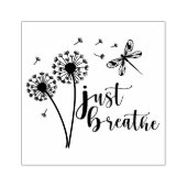 Dandelion Dragonfly enkel Breathe Rubberstempel (Afrduk)