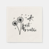 Dandelion Dragonfly enkel Breathe Servet (Voorkant)