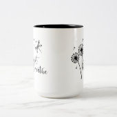 Dandelion Dragonfly enkel Breathe Tweekleurige Koffiemok (Center)
