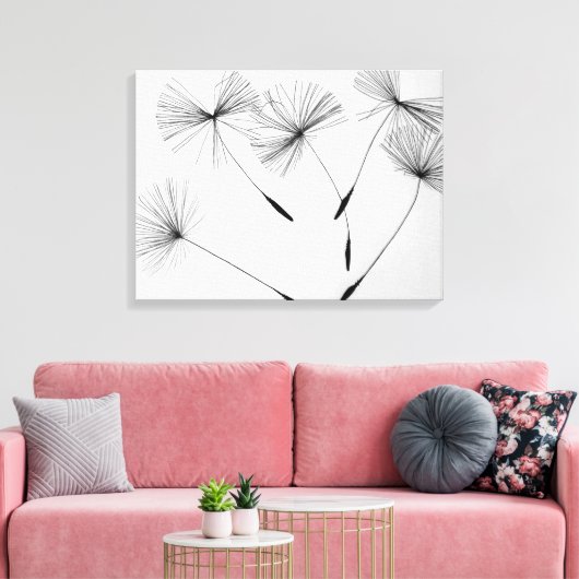 Dandelion Drawing Canvas Afdruk (Insitu (Woonkamer))