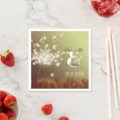 Dandelion Dream Natuur Geïnspireerd huwelijk Servetten (Insitu)