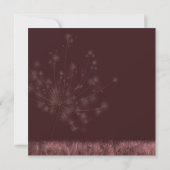 Dandelion Dreams Elegant Country Wedding Kaart (Achterkant)