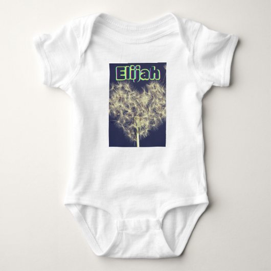 Dandelion Dreams Gepersonaliseerde Baby Bodysuit. Romper (Voorkant)