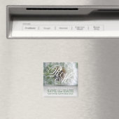 Dandelion Dreams Monogram Save the Date Magneet (Insitu (Vaatwasser))