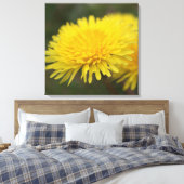 Dandelion droom.  gele wilde bloem canvas afdruk (Insitu (Slaapkamer))
