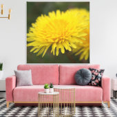 Dandelion droom.  gele wilde bloem canvas afdruk (Insitu (Woonkamer))