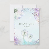 Dandelion en Glitter Dank u Kaarten (Voorkant)