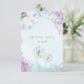 Dandelion en Glitter Dank u Kaarten (Staand voorkant)