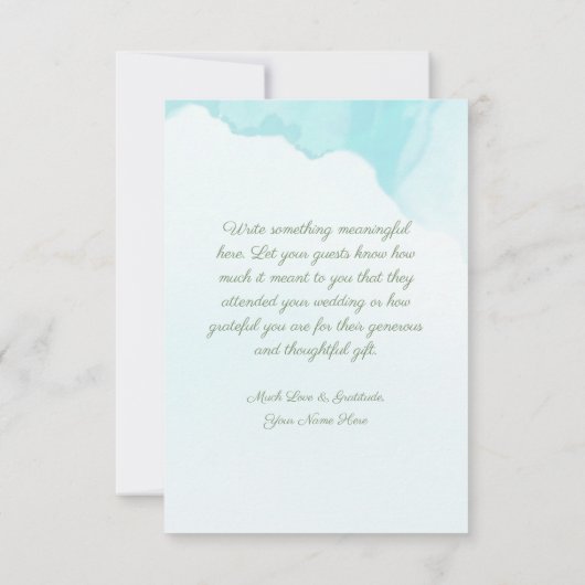 Dandelion en Glitter Dank u Kaarten (Achterkant)