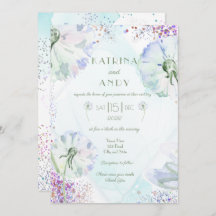 Dandelion en Glitter Wedding Invitation