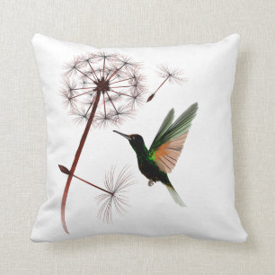 Dandelion en Hummingbird Pillow Kussen
