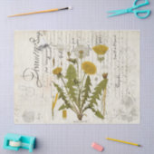 Dandelion Ephemera Landschap Decoupage Tissue Shee Tissuepapier (Craft)