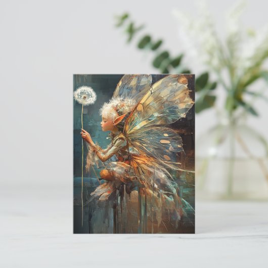 Dandelion Fairy Briefkaart (Staand voorkant)