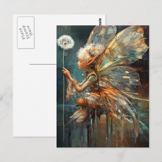 Dandelion Fairy Briefkaart (Voorkant / Achterkant)
