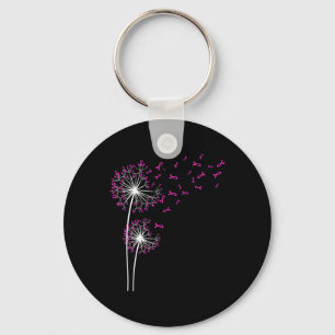 Dandelion Faith Hope Love Breast Cancer Awareness Sleutelhanger
