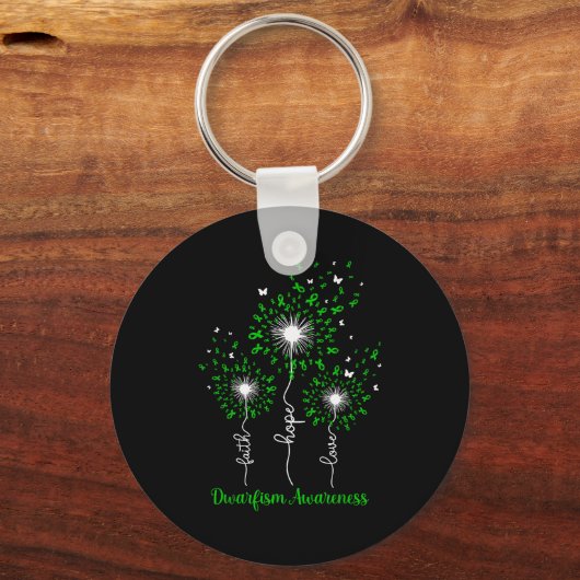 Dandelion Faith Hope Love Dwarfism Awareness  Sleutelhanger (Voorkant)