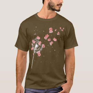 Dandelion Farming Pig Lover Boerderij Animal Farme T-shirt