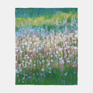 Dandelion Field of Wish Fleece Deken