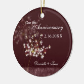 Dandelion First Wedding Jubileum Foto Keepslag Keramisch Ornament (Links)