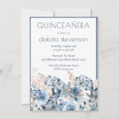 Dandelion Floral | Muted Bouquet Quiceanera Kaart (Voorkant)