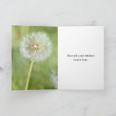 Dandelion Flower Birthday Kaart (Binnen)