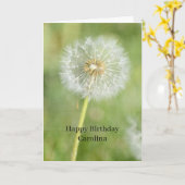 Dandelion Flower Birthday Kaart (Gele Bloem)