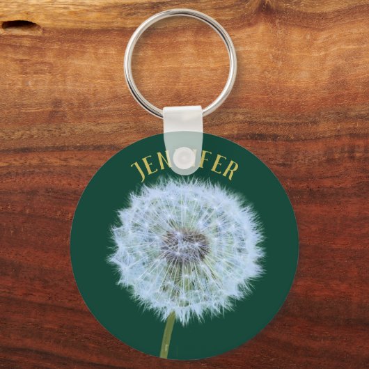 Dandelion Flower Dandelion Clock - Aangepast Sleutelhanger (Voorkant)