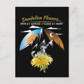 Dandelion Flower Facts - Natuur liefhebber Briefkaart (Voorkant)
