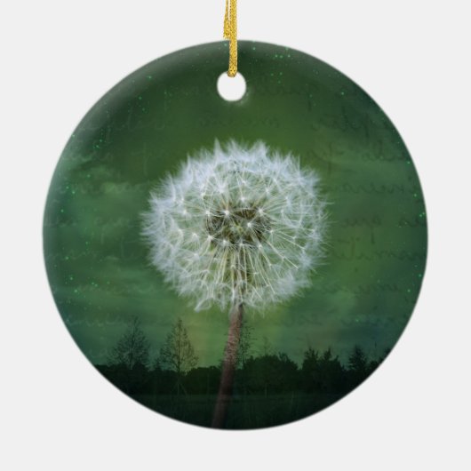 Dandelion Flower Fluff Starry Sky Art Keramisch Ornament (Achterkant)