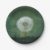 Dandelion Flower Fluff Starry Sky Art Papieren Bordje (Voorkant)
