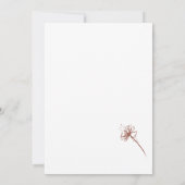 Dandelion Flower Terracotta Indie Botanical dat we Kaart (Achterkant)