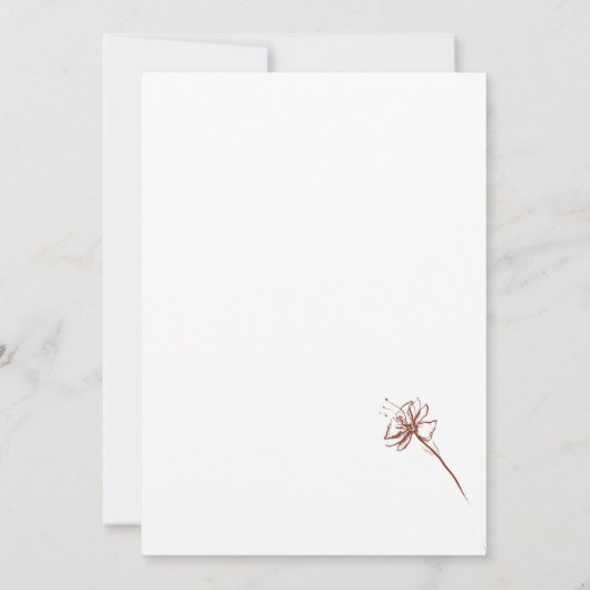 Dandelion Flower Terracotta Indie Botanical dat we Kaart (Achterkant)