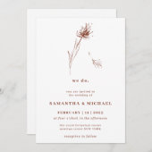 Dandelion Flower Terracotta Indie Botanical dat we Kaart (Voorkant / Achterkant)