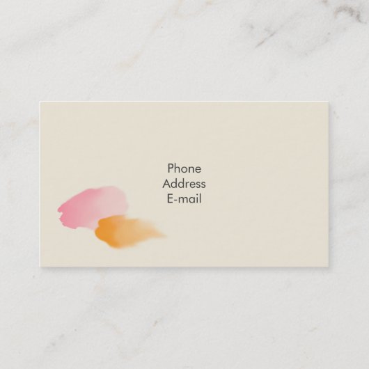 Dandelion Flower Visitekaartje (Achterkant)