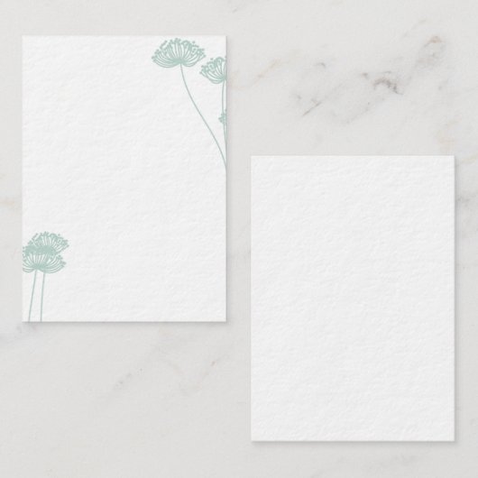 Dandelion Flower Visitekaartje (Voorkant / Achterkant)