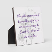 Dandelion Flowers Bless dit Home Plaque Fotoplaat (Voorkant)