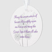 Dandelion Flowers Bless Dit Ornament van het Huis (voorkant)