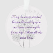 Dandelion Flowers Bless Dit Ornament van het Huis (voorkant)