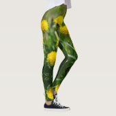 Dandelion Flowers Dandelions Yellow Green Leggings (Rechts)